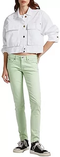 Spodnie damskie - Pepe Jeans Spodnie damskie Soho, zielone, 29 W/28 l, Zielony (zielononiebieski), 29W / 28L - grafika 1