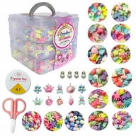 Prace ręczne dla dzieci - Kreatywny zestaw koralików do tworzenia biżuterii koraliki N114-1 - miniaturka - grafika 1