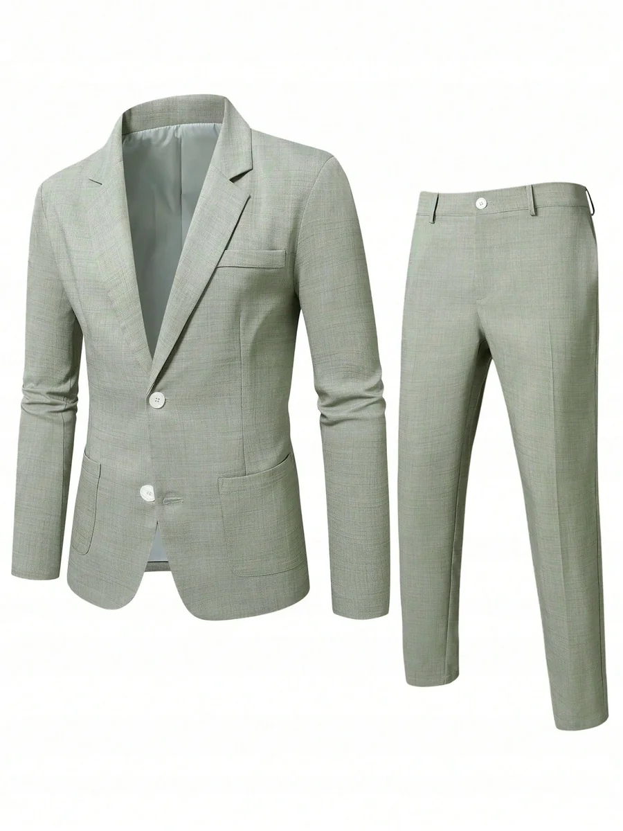 SHEIN MĘSKA ZIELONA MARYNARKA SLIM Z GUZIKAMI ELEGANCKA XL 1MA