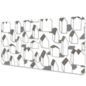 Podkładki na biurko - Podkładka na biurko z nadrukiem Rysowane domy 90x45 cm - miniaturka - grafika 1