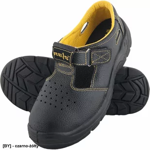 BUTY BEZPIECZNE / REIS / czarno-żółty / Rozmiar 50 / BRYES-S-SB_50 - Obuwie robocze - miniaturka - grafika 1