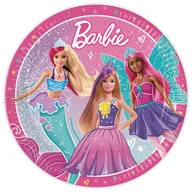 Dekoracje i nakrycia stołu na imprezę - TALERZYKI PAPIEROWE BARBIE 23 CM 8 SZT. - miniaturka - grafika 1