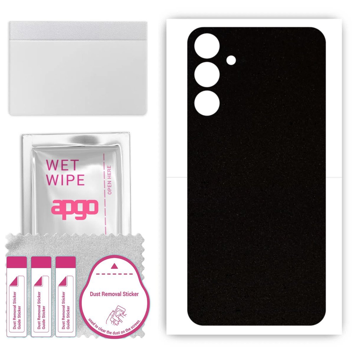 Folia naklejka skórka strukturalna na TYŁ Zamsz do Samsung Galaxy A35 5G - Zamsz Czarny - apgo SKINS