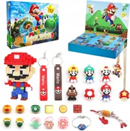 Ozdoby bożonarodzeniowe - Kalendarz Adwentowy 24 Elementy Super Mario Deluxe Magnesy Adwent - miniaturka - grafika 1