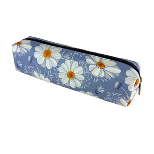 Piórnik szkolny młodzieżowy prostokąt kostka Stokrotki Retro - Piórniki - miniaturka - grafika 1