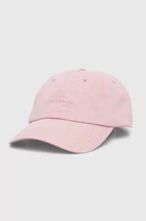 Czapki damskie - New Balance czapka z daszkiem kolor różowy gładka LAH21100OKB - grafika 1