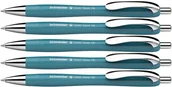 Długopisy - Schneider 132513 Slider Rave XB długopis (limitowana edycja specjalna w kolorze teal, Made in Germany), 5 sztuk, kolor wkładu: niebieski - miniaturka - grafika 1