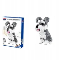 Klocki - KLOCKI ZESTAW Model Psa SZNAUZER SHNAUZER 2100 Elementów DOG - miniaturka - grafika 1