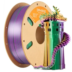 ERYONE Triple-Color Silk PLA Filament - Gold Green Purple - Filamenty i akcesoria do drukarek 3D - miniaturka - grafika 1
