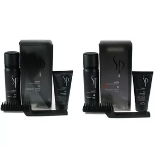 Wella, SP Men Gradual Tone Brown + Black,  pianka pigmentująca 60ml + szampon 30ml + szczotka x2 - Zestawy kosmetyków damskich - miniaturka - grafika 1