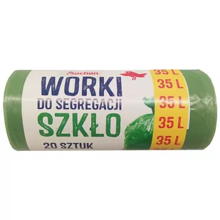 Auchan - Worki do segregacji śmieci  35L zielone - Worki na śmieci - miniaturka - grafika 1