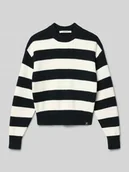 Swetry dla dziewczynek - Sweter z dzianiny z prążkowanymi wykończeniami - miniaturka - grafika 1