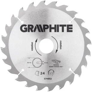 Graphite tarcza do drewna 185mm 24 zęby widia 57H662 - Tarcze do pił - miniaturka - grafika 1