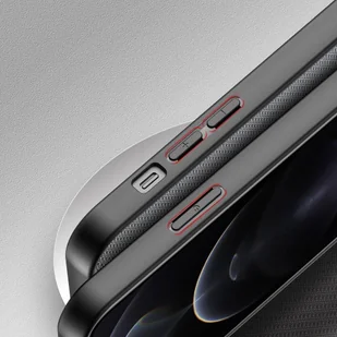 Dux Ducis Fino etui pokrowiec pokryty nylonowym materiałem iPhone 13 Pro szary - Etui i futerały do telefonów - miniaturka - grafika 7