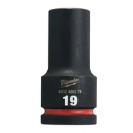 Klucze i nasadki - Milwaukee nasadka udarowa 19 mm 3/4" 6-kątna Shockwave długa metryczna 4932480379 - miniaturka - grafika 1