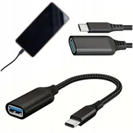 Adaptery i przejściówki - Adapter przejściówka USB C na USB 3.0 OTG kabel typ C do laptopa telefonu - miniaturka - grafika 1