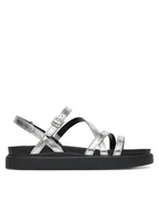 Sandały damskie - Clarks Sandały Arisetella Rose 26181261 Srebrny - miniaturka - grafika 1