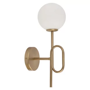 Lampa ścienna kula Tes 33635 Sigma molekuły mleczny szklany klosz złota - Lampy ścienne - miniaturka - grafika 1