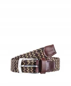 Paski - Pasek Do Spodni Pleciony Męski Elastyczny Puccini Brązowy Pame(90) 2/2A - miniaturka - grafika 1