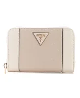 Portfele - GUESS Damski portfel Laurel Ii Medium Zip Around Wallet, Off White/Taupe, jeden rozmiar - miniaturka - grafika 1