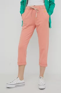 Spodnie damskie - Femi Stories spodnie dresowe bawełniane damskie kolor pomarańczowy gładkie - grafika 1