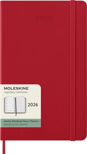 MOLESKINE kalendarz 2026 CZERWONY LARGE WEEKLY HARD TYGODNIOWY (13x21) - Kalendarze - miniaturka - grafika 1