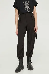 G-Star Raw spodnie damskie kolor czarny fason cargo high waist - Spodnie damskie - miniaturka - grafika 1