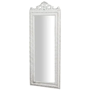 Biscottini Lustro sypialnia 91x34x5 cm Made in Italy | Antyczne białe lustro shabby | Wall Lusterko | Lustro ścienne - Lustra - miniaturka - grafika 1
