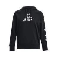 Bluzy sportowe damskie - Bluza treningowa damska Under Armour Ua Rival Fleece Graphic Hdy - miniaturka - grafika 1