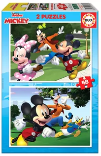 Puzzle - Educa Infantiles de piezas. +4 aos. Ref. 18885 Disney Mickey and Friends. 2 puzzle dla dzieci z 48 elementami 18885 - grafika 1