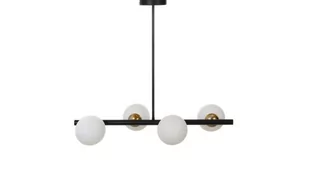 Lumina Deco Deco NOWOCZESNA LAMPA WISZĄCA CZARNO-ZŁOTA TORICA W4 LDP 7001-4 (BK+GD) - Lampy sufitowe - miniaturka - grafika 1