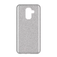 Etui i futerały do telefonów - Wozinsky Glitter Case błyszczące etui pokrowiec z brokatem Samsung Galaxy A6 Plus 2018 A605 srebrny Srebrny Samsung Galaxy A6 Plus 2018 - miniaturka - grafika 1