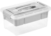 Pojemniki przemysłowe - Kaste ar vaku un organaizeru organizer box Henri 23x35x17cm 9L gaisi peleka/caurspidiga - miniaturka - grafika 1