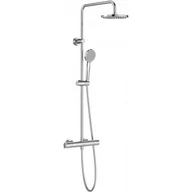 Zestawy prysznicowe - Roca Victoria zestaw prysznicowy ścienny termostatyczny z deszczownicą okrągłą chrom A5A9F18C00 - miniaturka - grafika 1