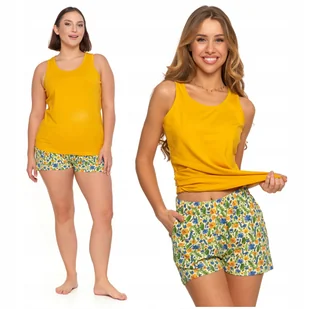 PIŻAMA DAMSKA DWUCZĘŚCIOWA MORAJ KOSZULKA GŁADKI TOP SZORTY W KWIATKI- 3XL - Piżamy damskie PIŻAMA DAMSKA DWUCZĘŚCIOWA MORAJ KOSZULKA GŁADKI TOP SZORTY W KWIATKI- 3XL - Piżamy damskie - miniaturka - grafika 1