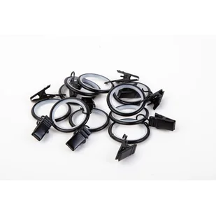 Fusion kółko cich+żabka czarny 10szt SP - Akcesoria do wystroju okien - miniaturka - grafika 1