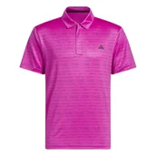 Golf - Męska koszulka golfowa Adidas Stripe Zip Polo purple - miniaturka - grafika 1