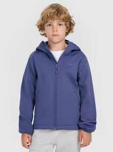 4F Kurtka softshell wiatroodporna membrana 5000 chłopięca - granatowa 122 (6-7 lat) - Kurtki i kamizelki sportowe męskie - miniaturka - grafika 1
