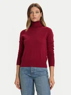 Swetry damskie - Guess Jeans Golf W4BR15 Z3HO2 Czerwony Regular Fit - miniaturka - grafika 1