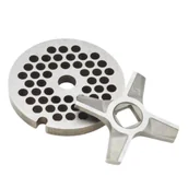 Akcesoria i części AGD - Nóż dwustronny i sitko 4 mm do maszynki do mięsa Zelmer NR5 - miniaturka - grafika 1