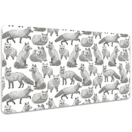 Podkładki na biurko - Duża podkładka na biurko Naszkicowane lisy 100x50cm, Dywanomat - miniaturka - grafika 1