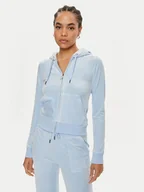 Bluzy damskie - Juicy Couture Bluza Robertson JCAP176 Błękitny Slim Fit - miniaturka - grafika 1
