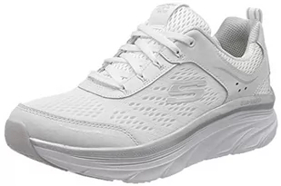 Skechers Damskie trampki D'lux Walker Infinite Motion, Biały srebrny skóra biała siatka srebrny, 38.5 EU - Trampki damskie - miniaturka - grafika 1