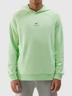 Bluzy męskie - Bluza dresowa męska bawełniana 4F M1010 z kapturem zielona XXL - miniaturka - grafika 1