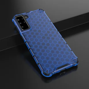 Honeycomb etui pancerny pokrowiec z żelową ramką Samsung Galaxy S21+ 5G (S21 Plus 5G) niebieski - Etui i futerały do telefonów - miniaturka - grafika 14