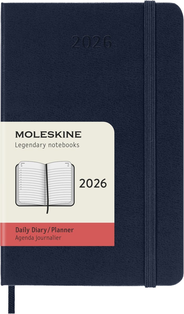 MOLESKINE kalendarz 2026 GRANATOWY POCKET HARD DZIENNY (9x14)