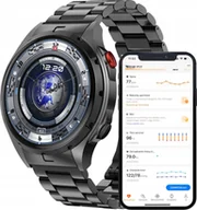 Smartwatch - Wenom Męski Zegarek AMOLED Czarny Tętno Ciśnienie Smart Watch Sport - miniaturka - grafika 1