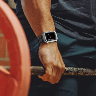 Kingxbar CYF134 2w1 pancerne etui Apple Watch 8, 7 (45 mm) ze stali nierdzewnej z paskiem srebrne - Akcesoria do smartwatchy - miniaturka - grafika 13