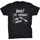 Koszulki męskie - Koszulka Brat Że Mucha Nie Siada Prezent - miniaturka - grafika 1