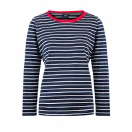 Koszulki i topy damskie - Koszulka z długim rękawem w paski granatowa Captain Mike® rozmiar L - miniaturka - grafika 1